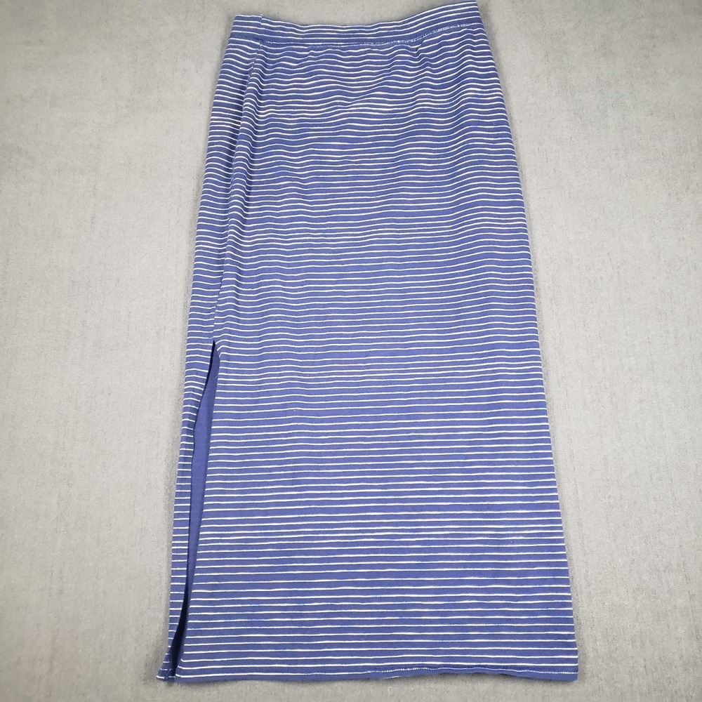 Life Is Good Skirt Maxi‎ Womens Size Small Striped Slit Cotton Size